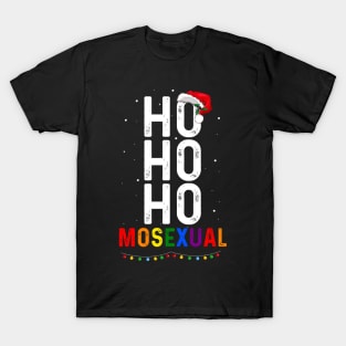 Ho Ho Ho Mosexual Gay Santa LGBT Pun Gay Pride Christmas T-Shirt